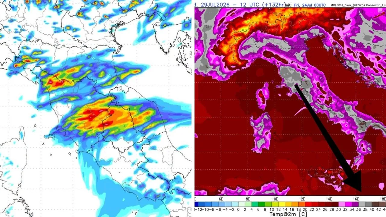 Weather in Tuscany, the truth about the thunderstorms of Sunday, July 26: danger of extreme phenomena – Then the nightmare returns