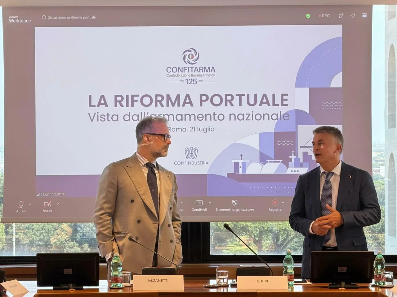 Ports Bill, meeting between Confitarma and Deputy Minister Rixi