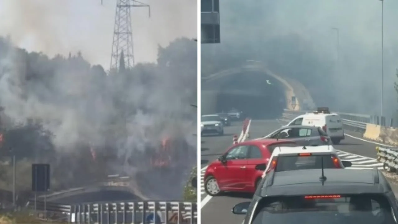 Florence, hill on fire: fire at the highway exit – Updates and video