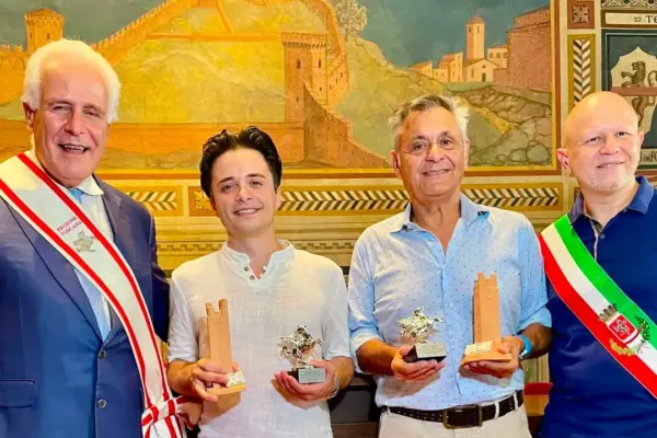 Pegaso to Jonathan Canini and Walter Santillo, in San Miniato an award to the Tuscan identity