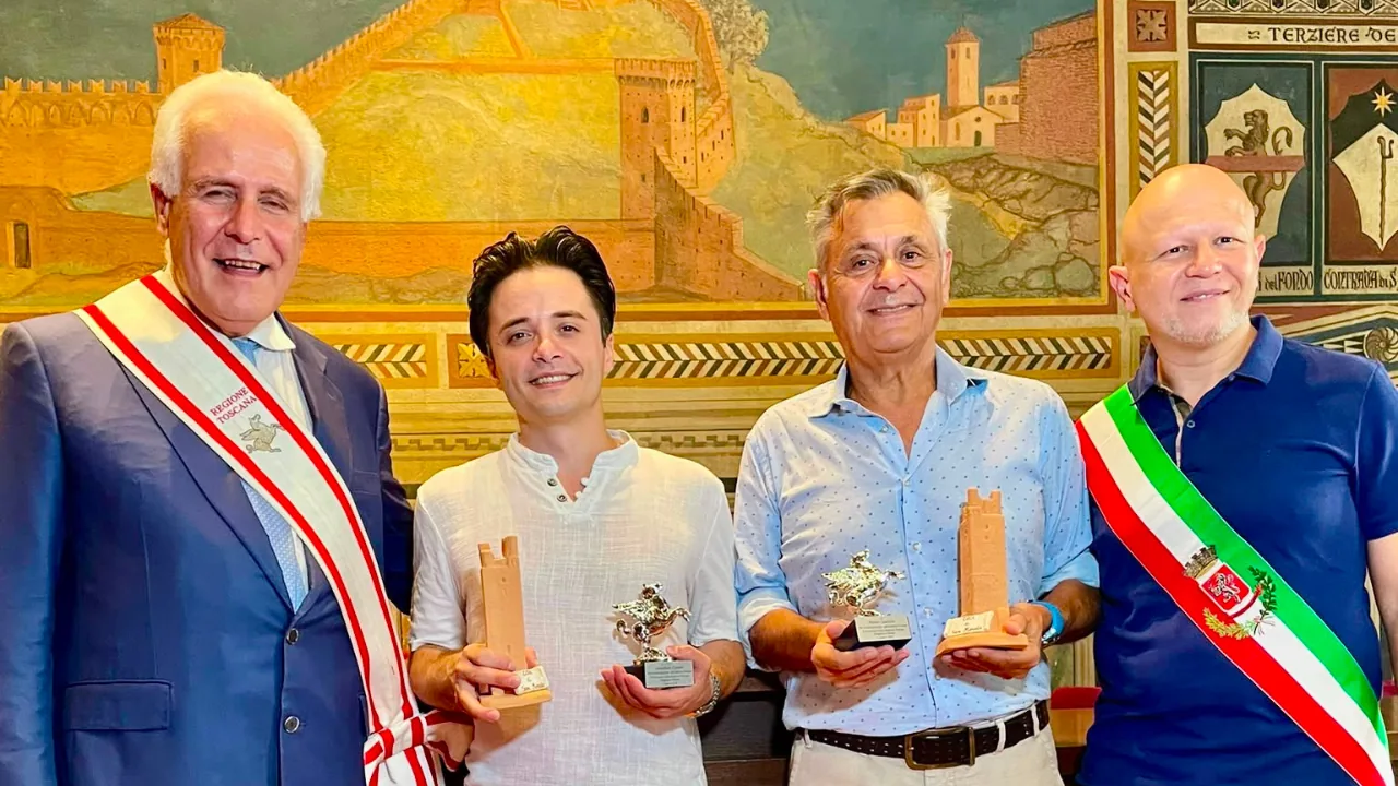 Pegaso to Jonathan Canini and Walter Santillo, in San Miniato an award to the Tuscan identity