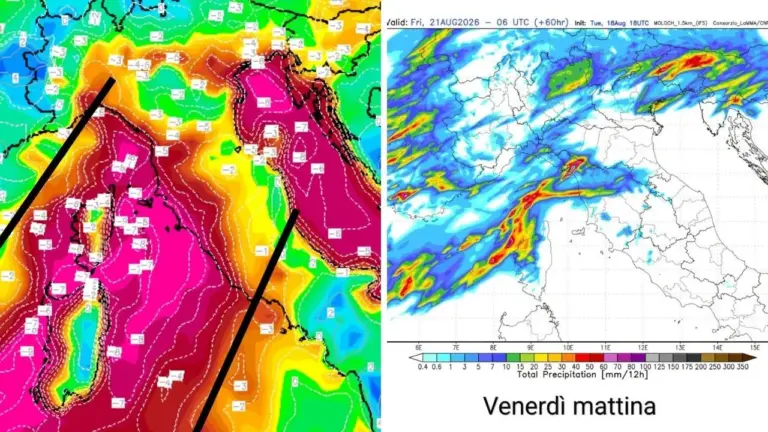 Thunderstorms in Tuscany, danger of intense phenomena: the most at-risk areas according to the latest forecast