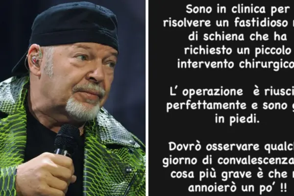 Vasco Rossi hospitalized for a back surgery: «I am already on my feet, the worst thing is that I am bored»